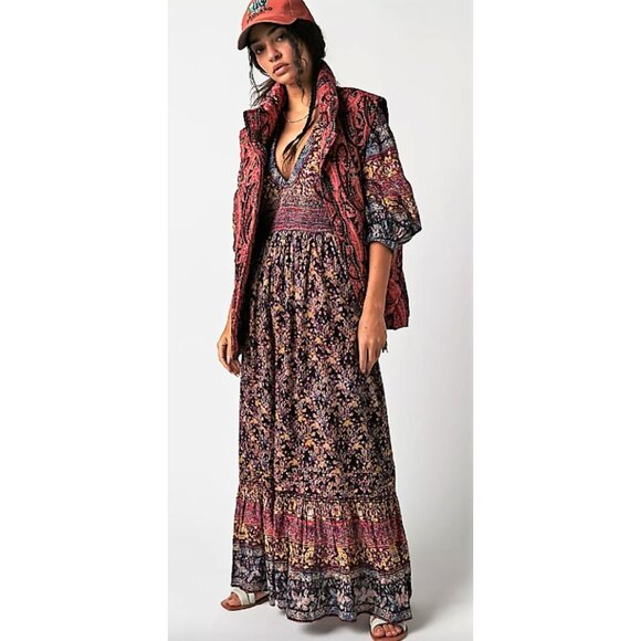 Free People Golden Hour Maxi Dress Size Medium - Picture 2 of 6